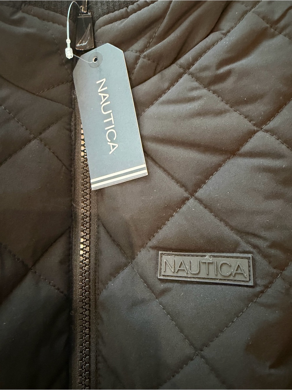 NWT Nautica Black Quilted Zip-Front Women's Vest - Picture 3 of 5